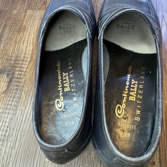 Vintage Continentals Bally Switzerland 9 M Laurence gray leather loafer R626 - Picture 7 of 14